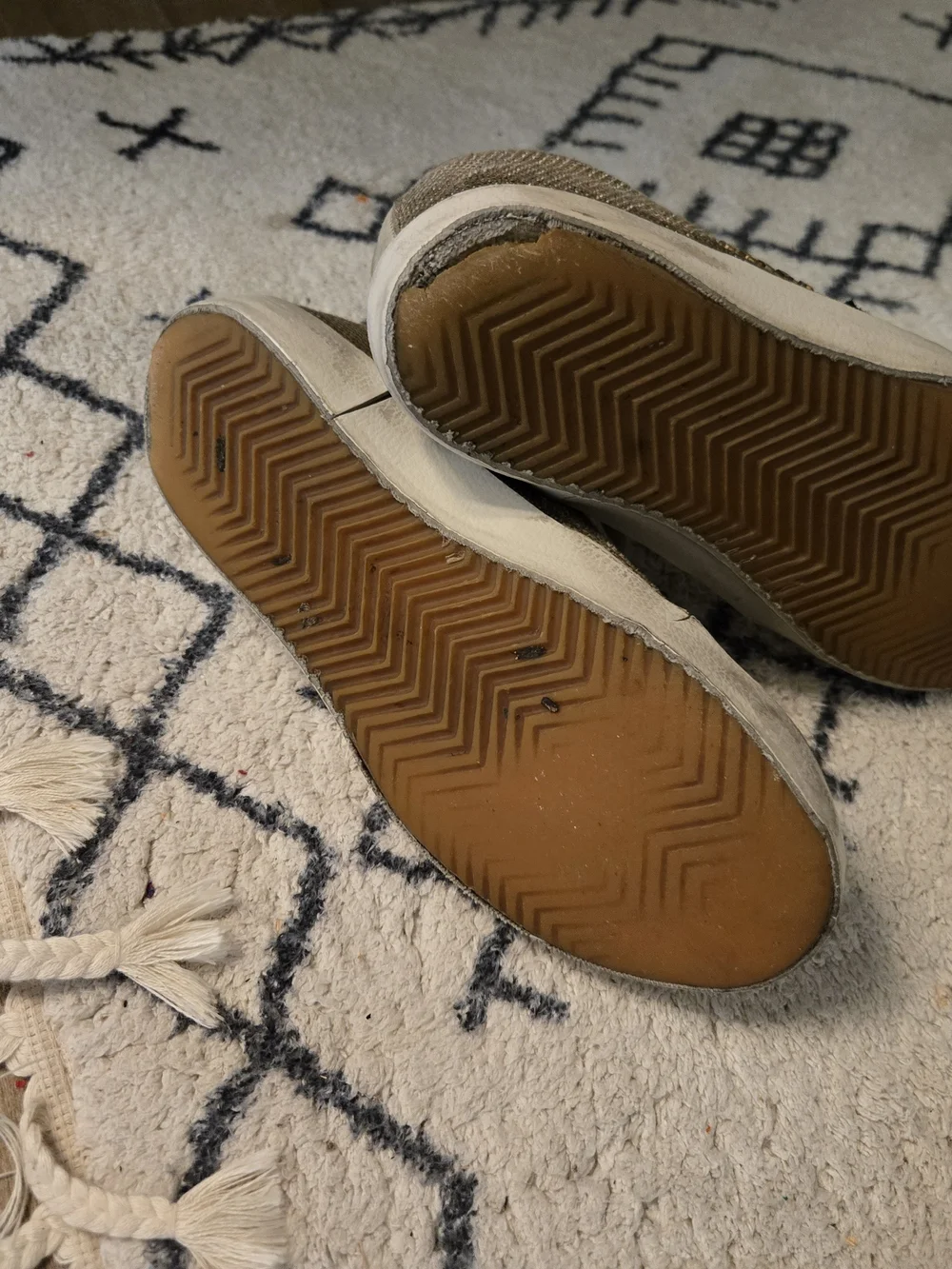 Golden Goose Style Beige Suede Sneakers with Black Star